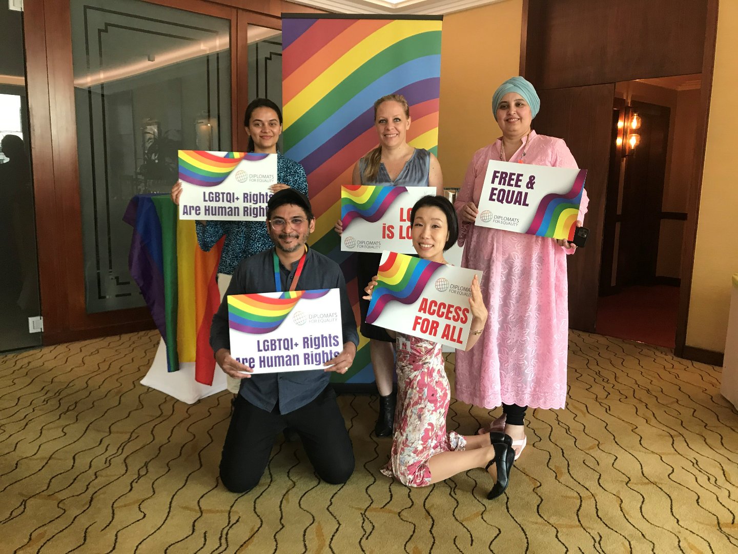 Uzma Yazoob (far right) and the APA team in Geneva at the 50th Human Rights Council. Uzma Yazoob (far right) and the APA team in Geneva at the 50th Human Rights Council.